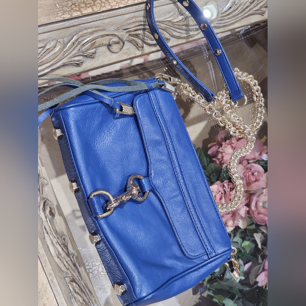 Rebecca Minkoff Royal Blue Crossbody Bag with Chain Strap